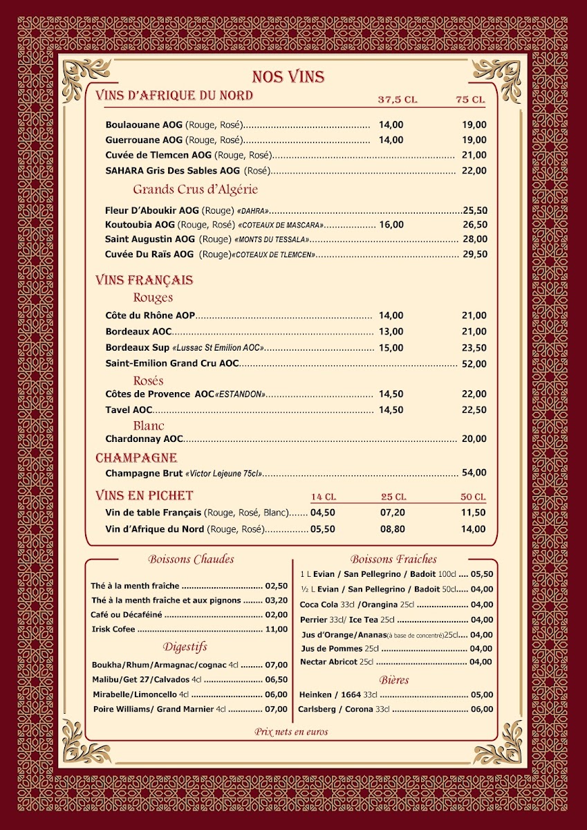 Menu Le Berbère-2