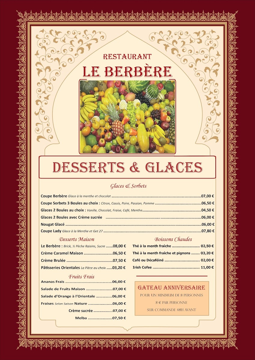 Menu Le Berbère-4
