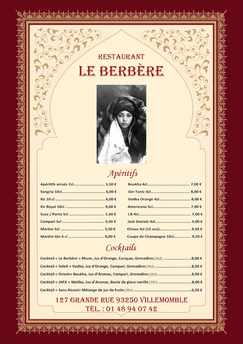 Menu Le Berbère-6