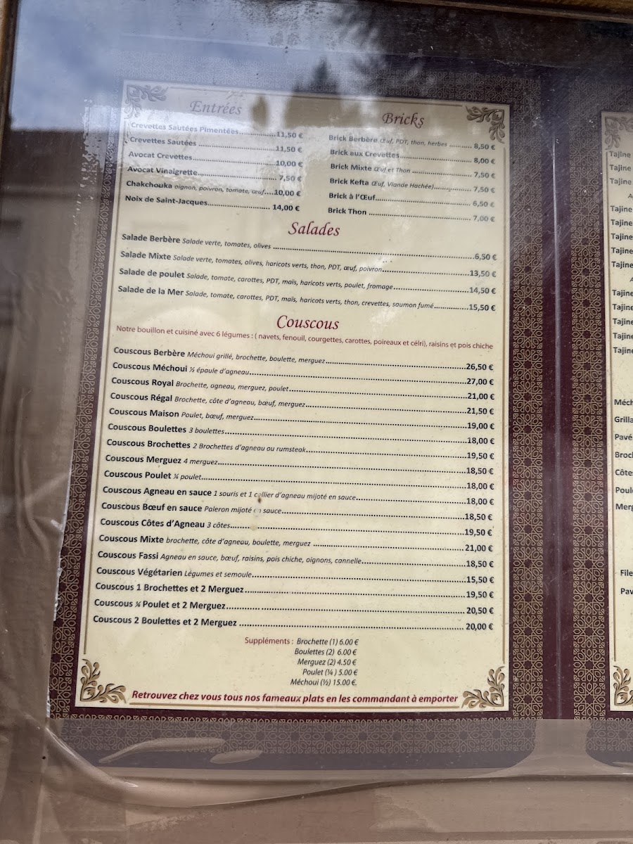Menu Le Berbère-9